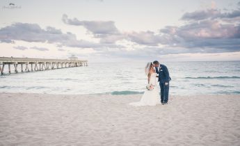 Deerfield Beach Pier and Bride & Groom