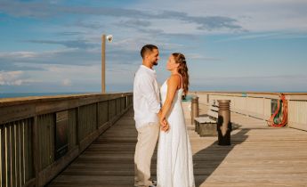 Bride & Groom on the Deerfield Beach Pier